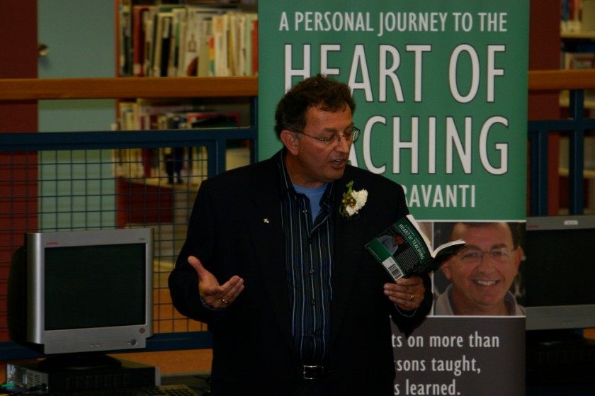 John Fioravanti reading an excerpt from "Journey" at the book launch.