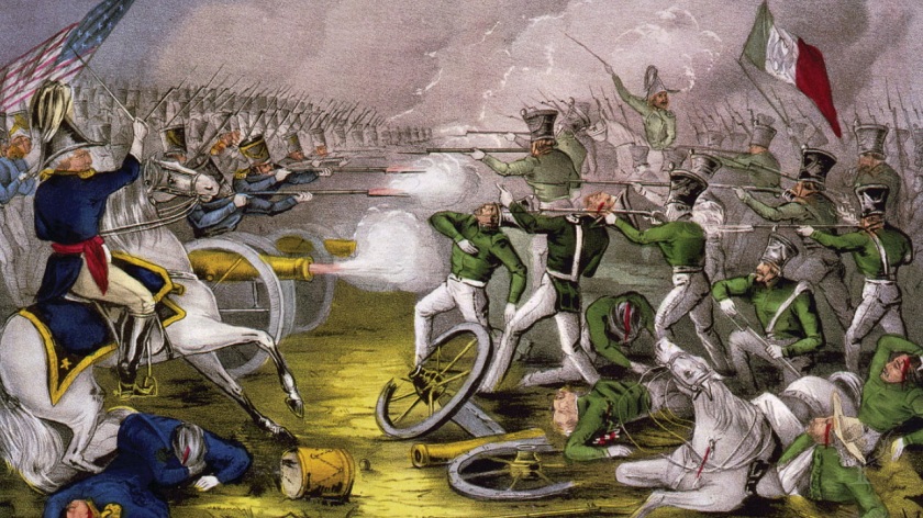 The Battle of Buena Vista, lithography by Currier & Ives, c. 1847.