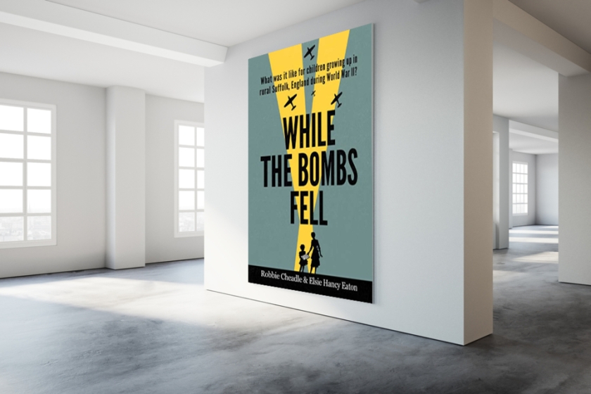 Wall poster of the book cover While The Bombs Fell